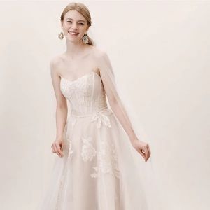 BHLDN Willowby by Watters Harmony Gown, Size 4, no train